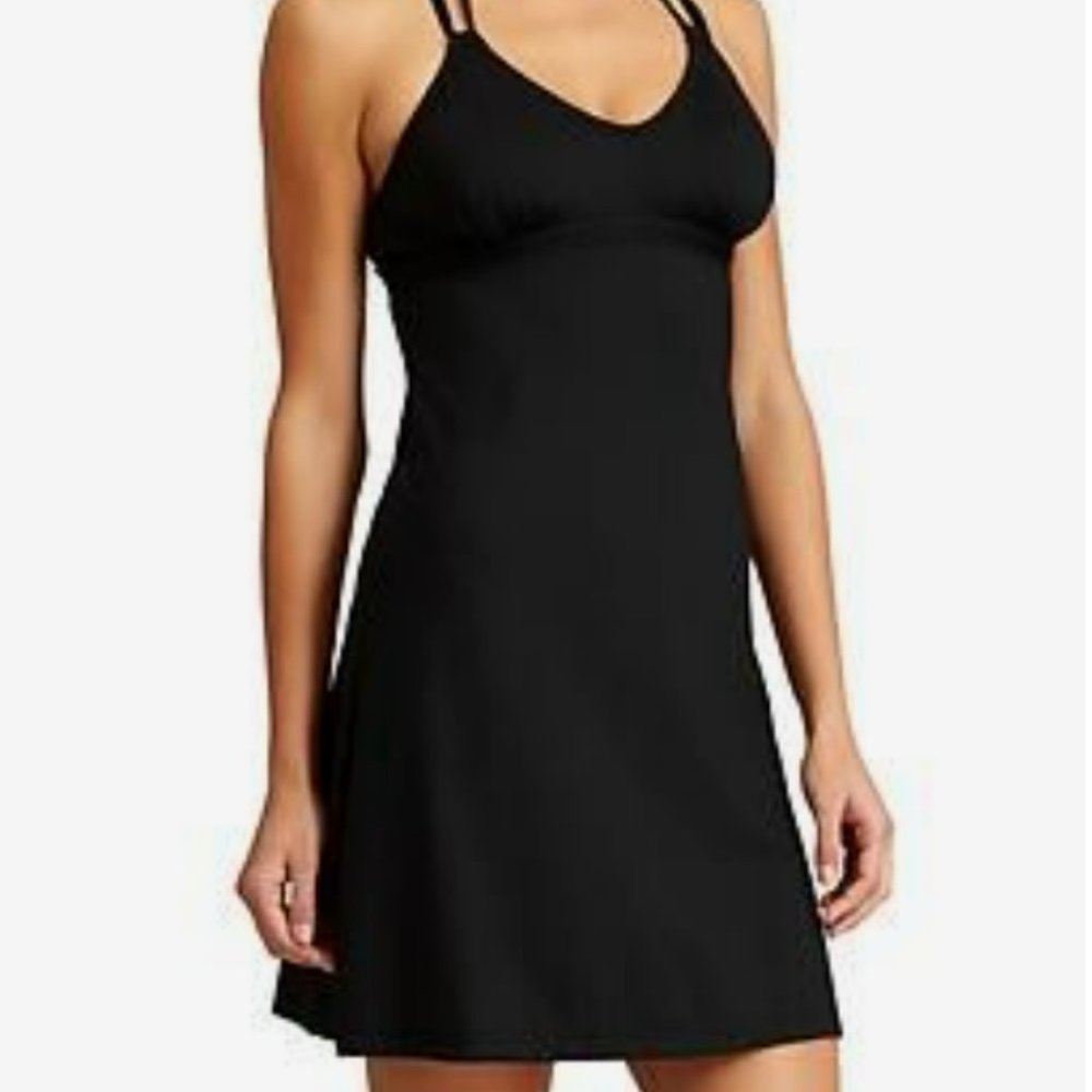 Athleta Scoop Swim Dress Black size: S